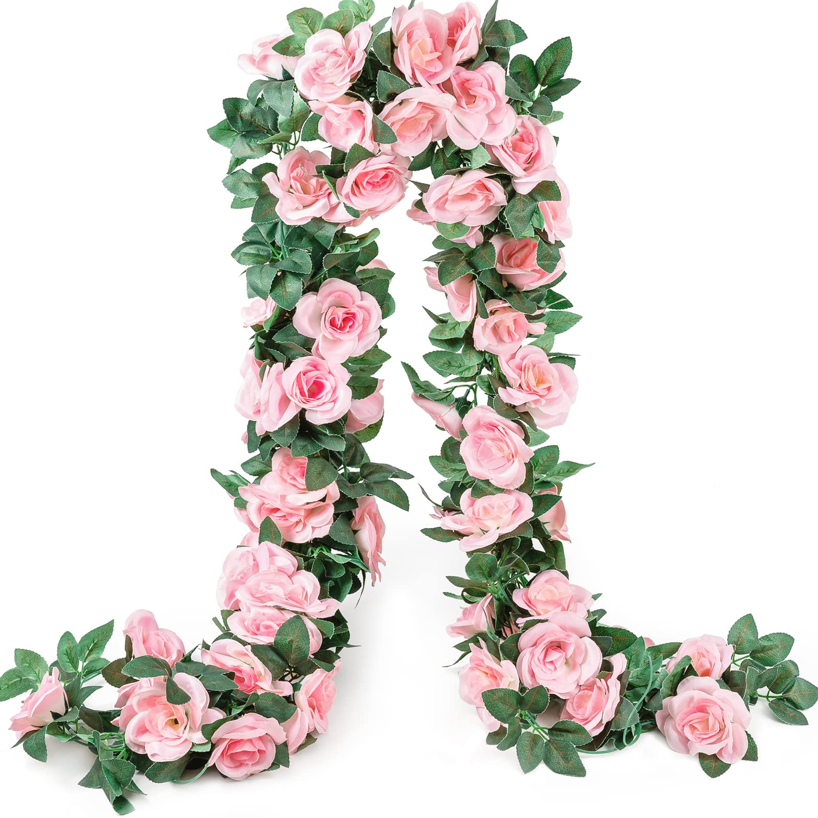 Amazon.com: SWSTINLING 2 Pack Artificial Pink Rose Garland Vine